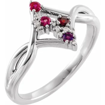 Silver 4-Stone .03 CTW Dia.