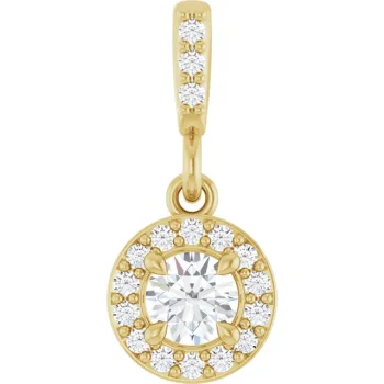 1/5 CTW Yellow Gold Diamond Halo-Style Pendant