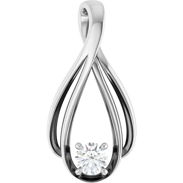 1/4 CTW Diamond Teardrop Pendant