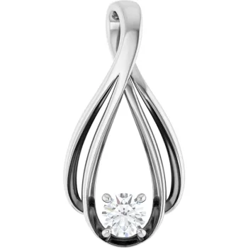 1/4 CTW Diamond Teardrop Pendant