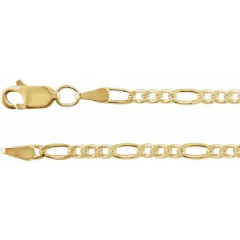 14K 2.5 mm Figaro Chain