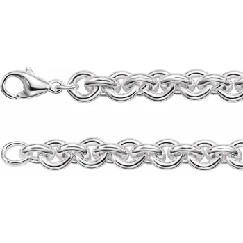 Sterling Silver 9 mm Round Cable Chain