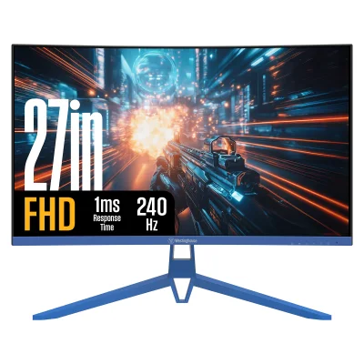 Westinghouse 27" Curved PC Gaming Monitor, Blue