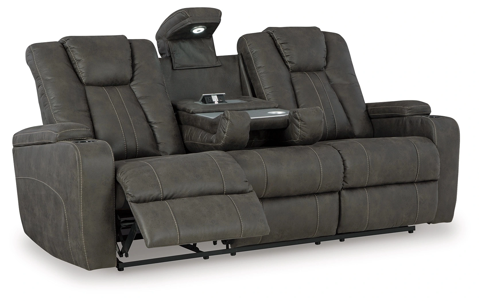 Reclining Sofa with Drop-Down Table - Continental Home Center